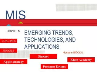 EMERGING TRENDS, TECHNOLOGIES, AND APPLICATIONS