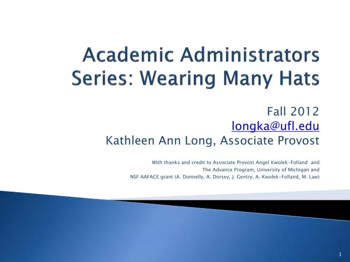 academic administrators series wearing many hats