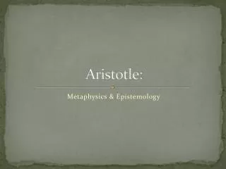 Aristotle: