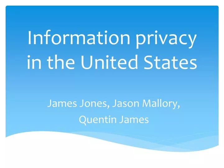 information privacy in the united states