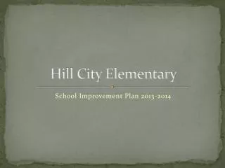 Hill City Elementary