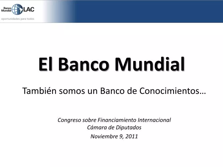 el banco mundial