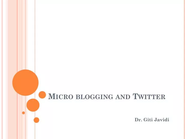 micro blogging and twitter