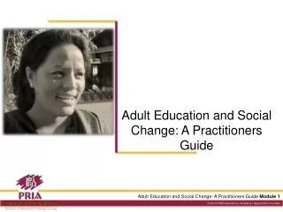 Adult Education and Social Change: A Practitioners Guide