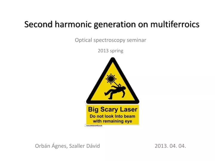 second harmonic generation on multiferroics