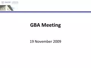 GBA Meeting