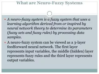 What are Neuro-Fuzzy Systems