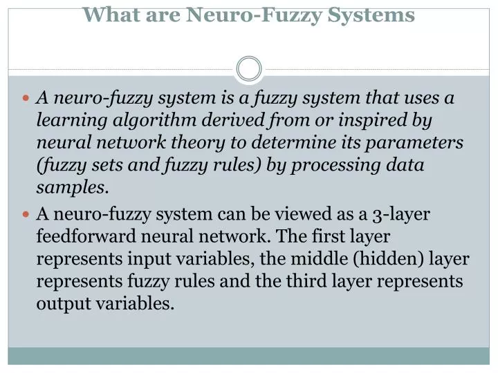 what are neuro fuzzy systems