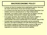MACROECONOMIC POLICY - slide 1