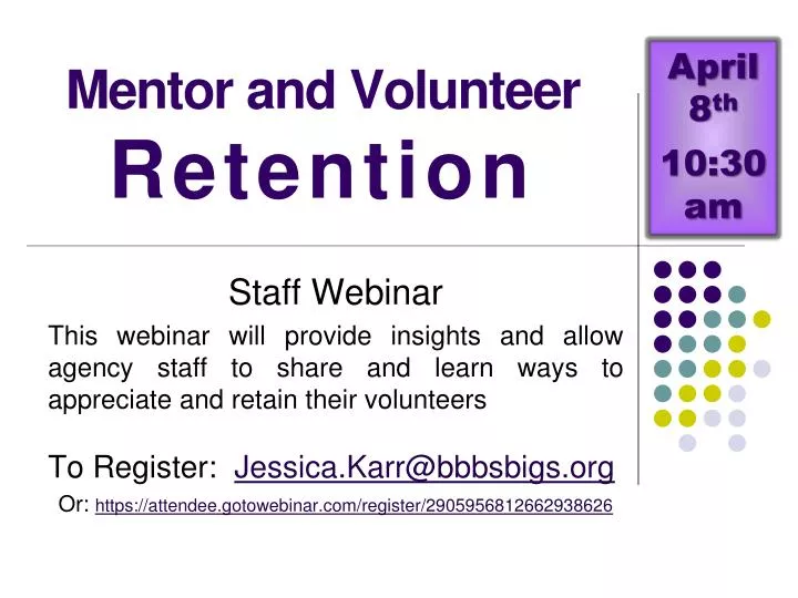 mentor and volunteer retention