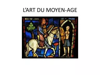 l art du moyen age