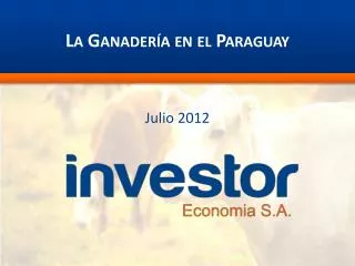 la ganader a en el paraguay