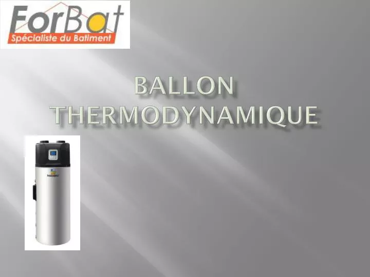 ballon thermodynamique