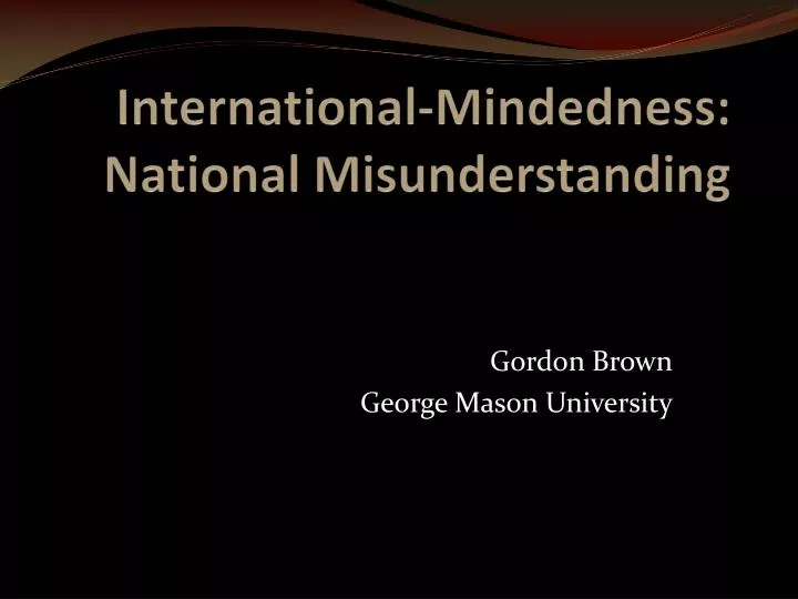 international mindedness national misunderstanding