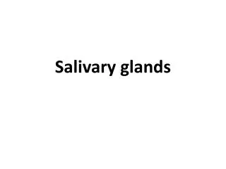 Salivary glands