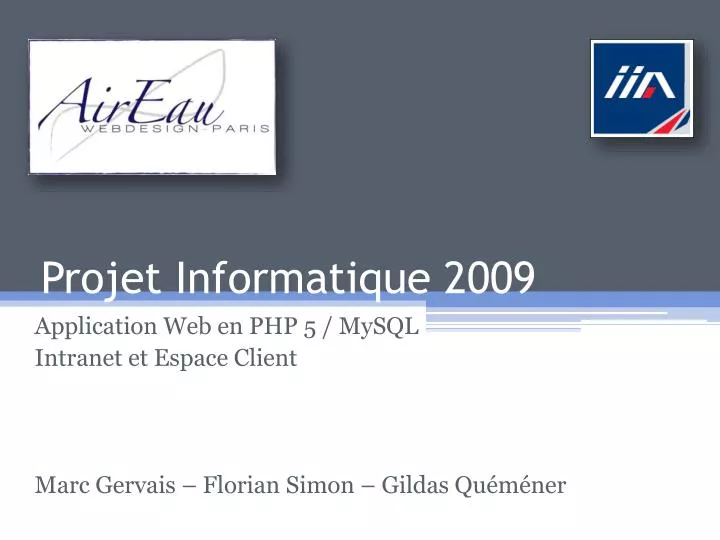 projet informatique 2009