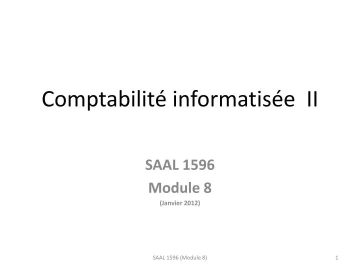 comptabilit informatis e ii