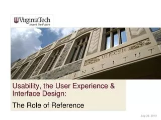 Usability, the User Experience &amp; Interface Design: