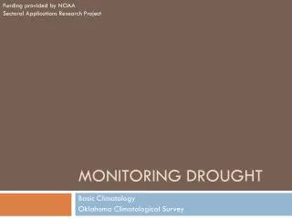 Monitoring drought