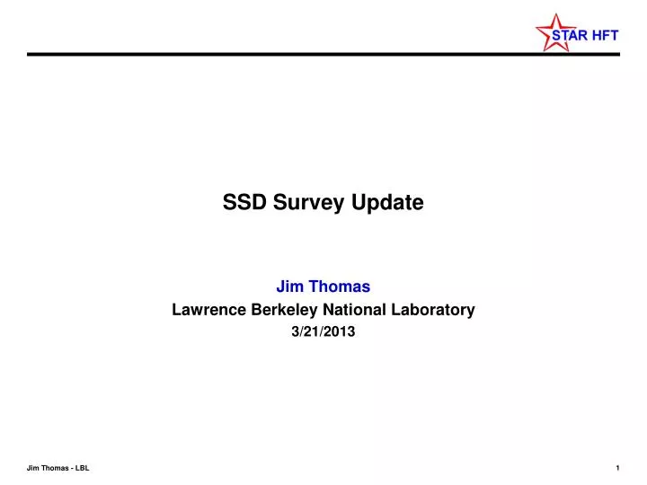 ssd survey update