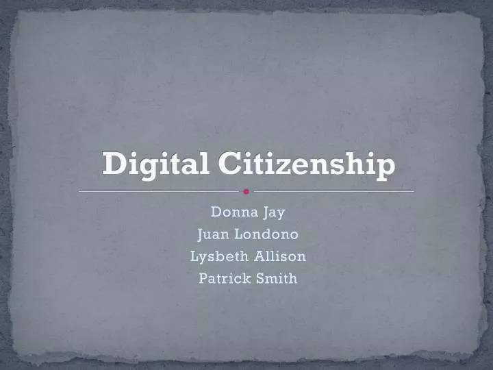 digital citizenship