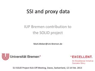 SSI and proxy data