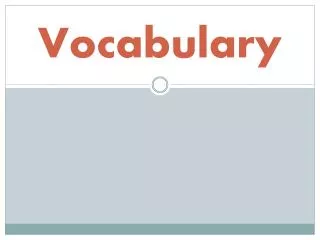 Vocabulary