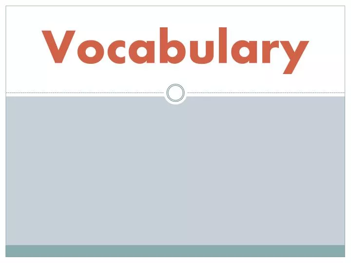 vocabulary