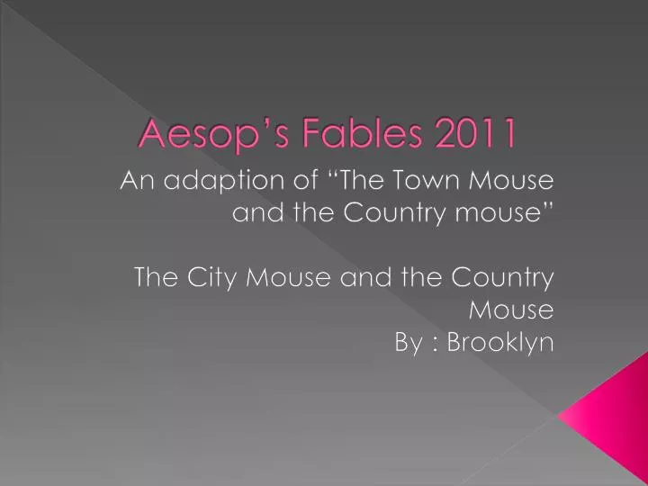 aesop s fables 2011