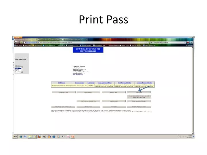 print pass