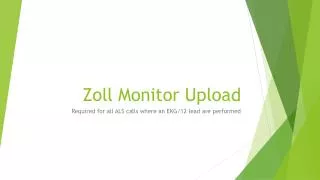 Zoll Monitor Upload