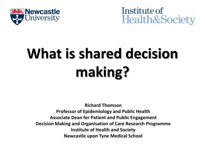 what is shared decision making