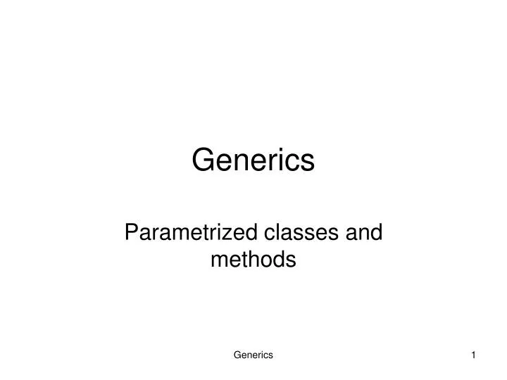 generics