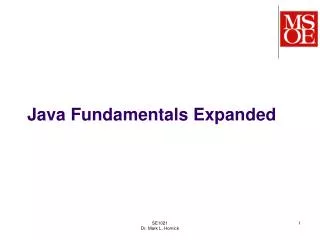 Java Fundamentals Expanded