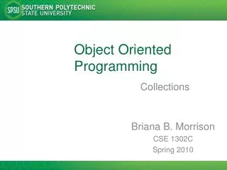 Object Oriented Programming