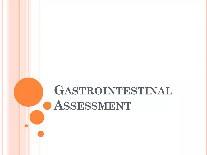 gastrointestinal assessment