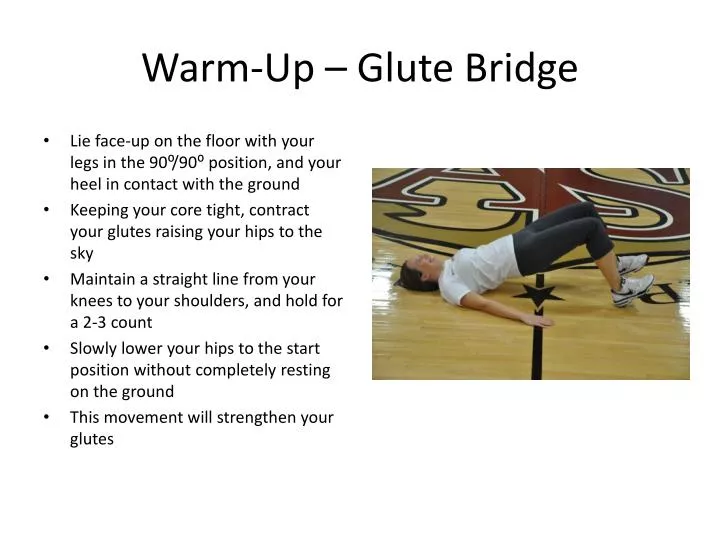 warm up glute bridge
