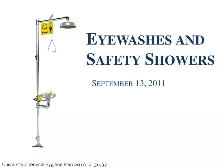 eyewashes and safety showers