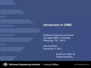 Introduction to CBMC