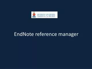 EndNote reference manager