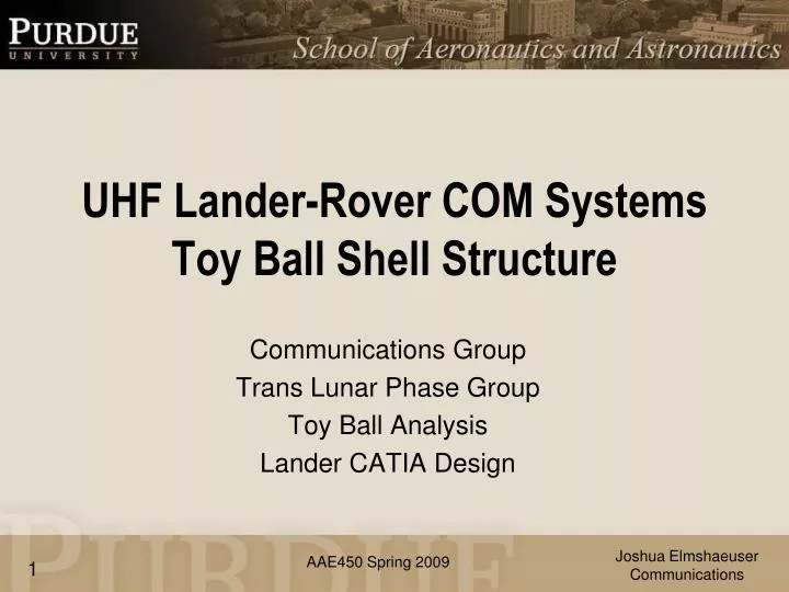 uhf lander rover com systems toy ball shell structure