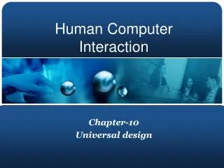 chapter 10 universal design