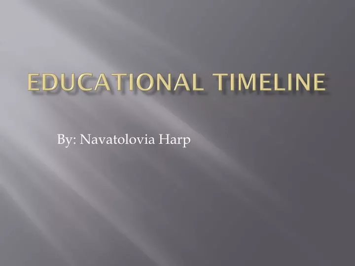 educational timeline