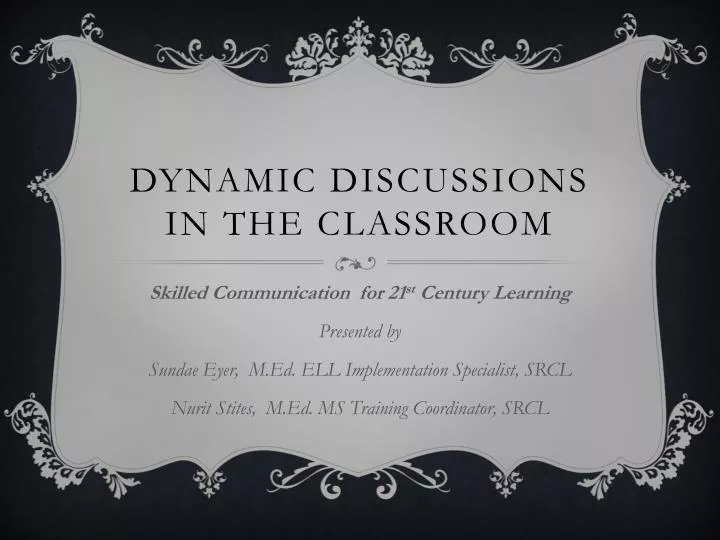 dynamic discussions in the classroom