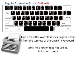 Find a 10-letter word that uses english letters from the top row of the QWERTY keyboard.