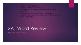 SAT Word Review