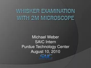 Whisker Examination with 2M Microscope