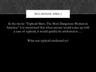 Bell Ringer- April 2
