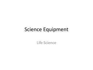 Science Equipment