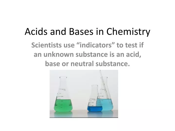 acids and bases in chemistry